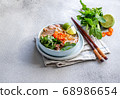 Bun Bo Hue, Bun Bo, Vietnamese beef noodle soup spicy. bowl of beef and rice vermicelli soup, vietnamese noodle cuisine in Hue 68986654