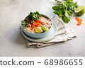 Bun Bo Hue, Bun Bo, Vietnamese beef noodle soup spicy. bowl of beef and rice vermicelli soup, vietnamese noodle cuisine in Hue 68986655