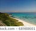 Tsunoshima coast and blue sea 68988601