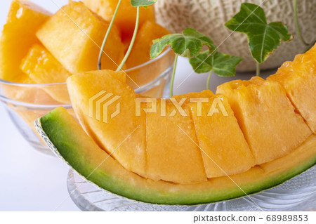 Yubari's sweet red meat melon, studio shot 68989853