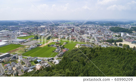 《Fukushima Prefecture》 Aerial view of Shirakawa city 《Fukushima Prefecture》 Aerial view of Shirakawa city 68990209