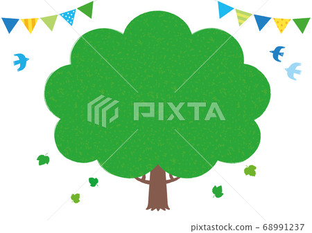 生態手繪框架在木頭上水平白色背景沒有文本 68991237