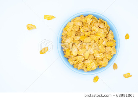 Top view of cereal Grains in yellow cereal in a Top view of cereal Grains in yellow cereal in a 68991805