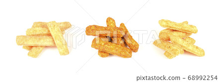 Japanese rice cracker selection isolated on white Japanese rice cracker selection isolated on white 68992254