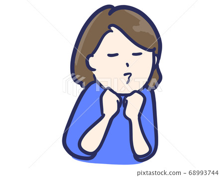 A woman who is tired and envious 68993744