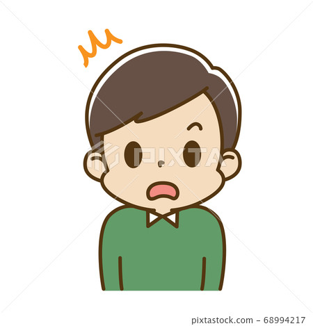 驚訝的年輕男性爸爸 68994217