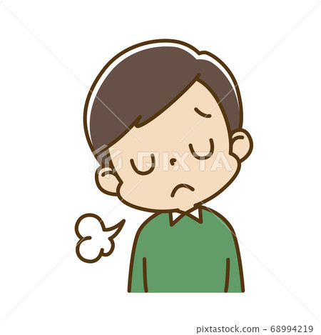 Young male daddy sighing - Stock Illustration [68994219] - PIXTA