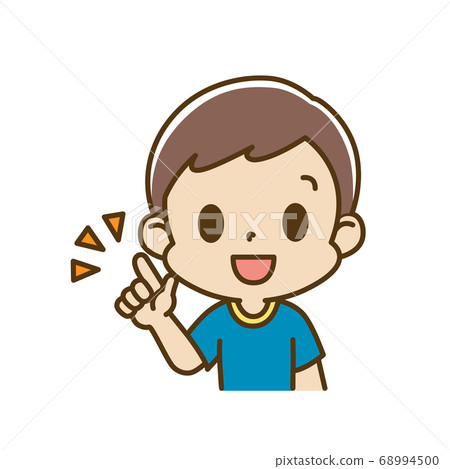 Pointing, explaining, boy - Stock Illustration [68994500] - PIXTA