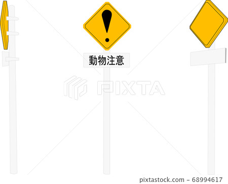 Animal caution road signs Animal caution road signs 68994617