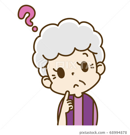 ? An elderly woman with a mark 68994878