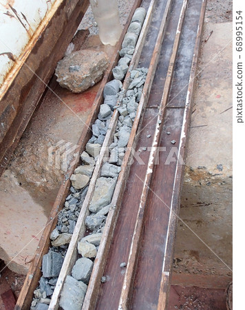 Soil test sample is recorded by category on construction site before sent to the laboratory. Soil test sample is recorded by category on construction site before sent to the laboratory. 68995154