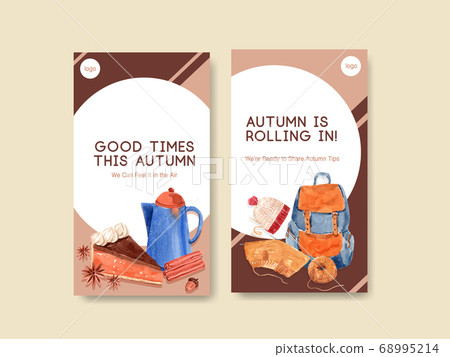 Instagram template with autumn daily concept Instagram template with autumn daily concept 68995214