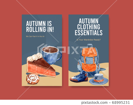 Instagram template with autumn daily concept 68995231