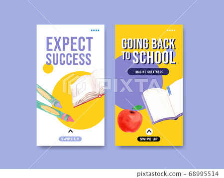Back to school and education concept with - Stock Illustration ...
