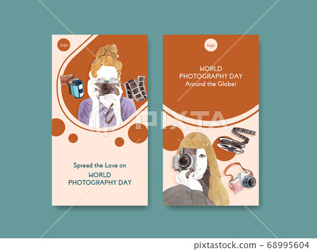 Instagram template design with World photography Instagram template design with World photography 68995604
