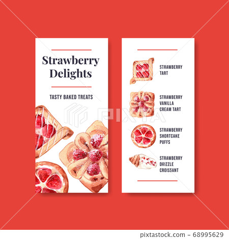 Flyer template with bakery design for brochure and Flyer template with bakery design for brochure and 68995629