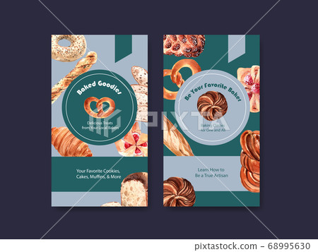 Instagram template with bakery design for online 68995630