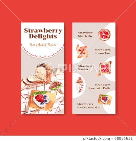 Flyer template with bakery design for brochure and Flyer template with bakery design for brochure and 68995631