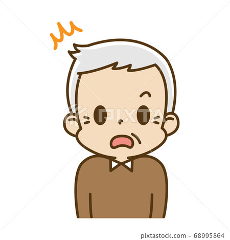 Astonished elderly man grandpa Astonished elderly man grandpa 68995864