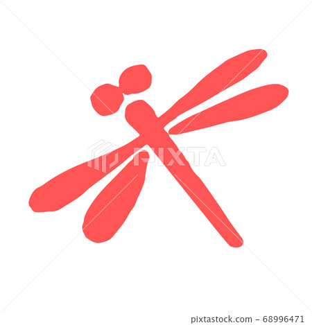 Red dragonfly illustration material 68996471