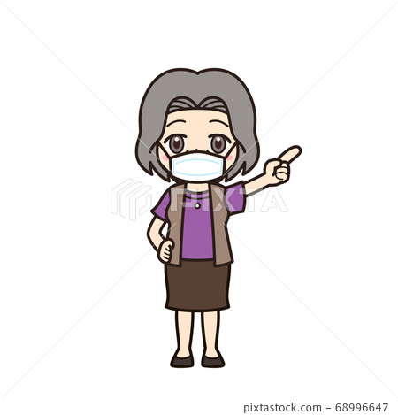 Granny finger pointing mask 68996647