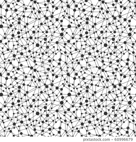 Neural network seamless pattern. Neural network of nodes and connections. Vector Neural network seamless pattern. Neural network of nodes and connections. Vector 68996679