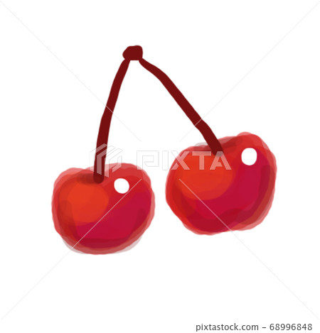 厚重的繪畫風格插圖的櫻桃 厚重的繪畫風格插圖的櫻桃 68996848