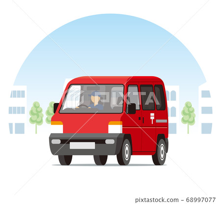 Post office light wagons, one box, home delivery wagons, Yubin, delivery, transportation that runs in the city Post office light wagons, one box, home delivery wagons, Yubin, delivery, transportation that runs in the city 68997077