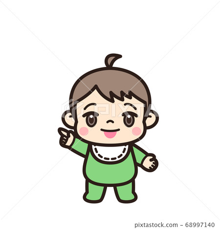 Baby pointing - Stock Illustration [68997140] - PIXTA