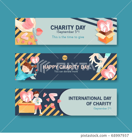 International Day of Charity banner concept design 68997937