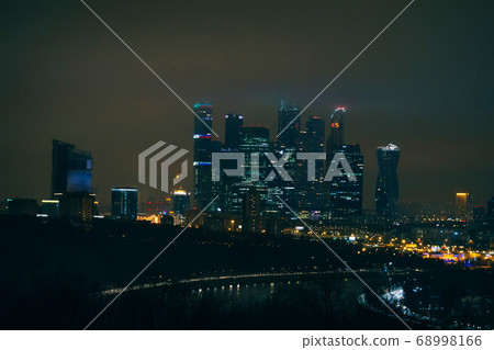 Moscow-city. Moscow International Business Center at night Moscow-city. Moscow International Business Center at night 68998166