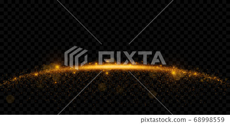 Sparkling golden glitter dust, sparkling particles isolated on dark transparent background Sparkling golden glitter dust, sparkling particles isolated on dark transparent background 68998559