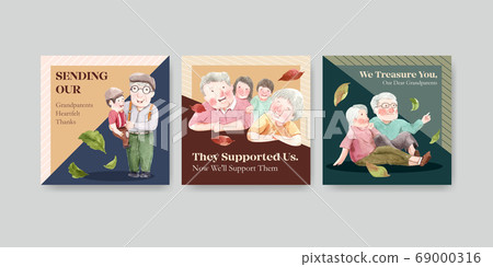 Ads template with national grandparents day Ads template with national grandparents day 69000316