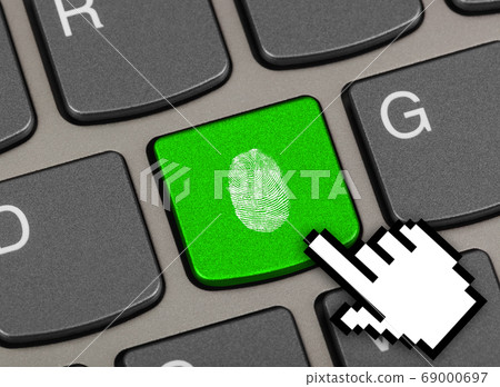 Computer keyboard with fingerprint Computer keyboard with fingerprint 69000697