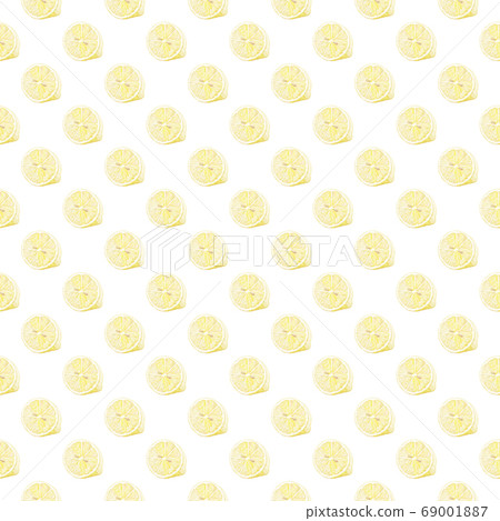 Lemon pattern. Hand drawn watercolor lemons on white backdrop. Seamless background. Lemon pattern. Hand drawn watercolor lemons on white backdrop. Seamless background. 69001887