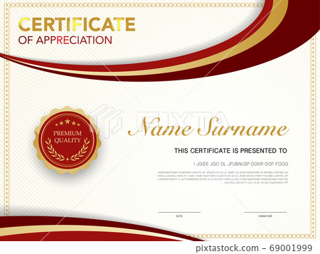 diploma certificate template red and gold color with luxury and modern style vector image. diploma certificate template red and gold color with luxury and modern style vector image. 69001999