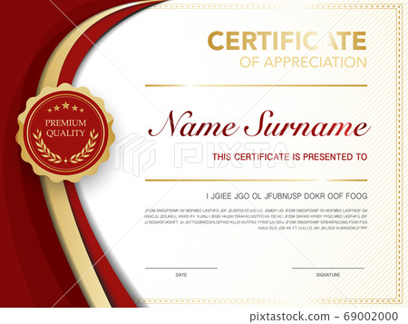 diploma certificate template red and gold color with luxury and modern style vector image. diploma certificate template red and gold color with luxury and modern style vector image. 69002000