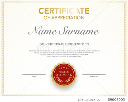 diploma certificate template red and gold color with luxury and modern style vector image. diploma certificate template red and gold color with luxury and modern style vector image. 69002003