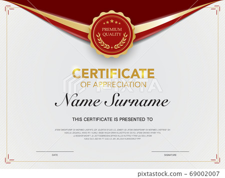 diploma certificate template red and gold color with luxury and modern style vector image. diploma certificate template red and gold color with luxury and modern style vector image. 69002007
