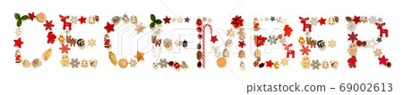 Colorful Christmas Decoration Letter Building Word 69002613