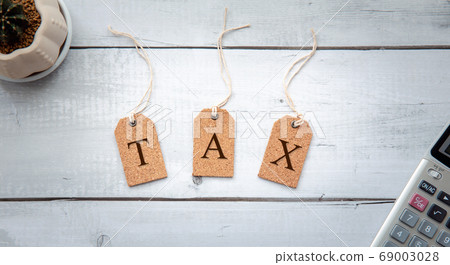 tax concept with stationary 69003028