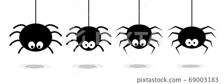 halloween spider's web vector. black spider on 69003183