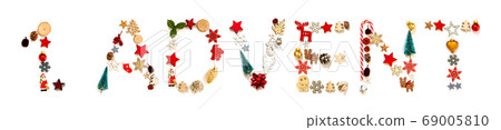 Colorful Christmas Decoration Letter Building Word 69005810
