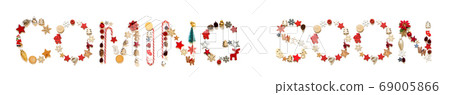Colorful Christmas Decoration Letter Building Word 69005866