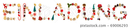 Colorful Christmas Decoration Letter Building Colorful Christmas Decoration Letter Building 69006293