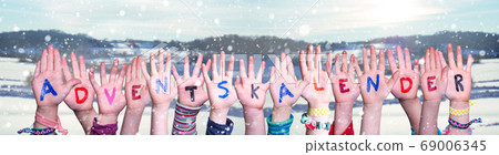 Children Hands Building Adventskalender Means 69006345