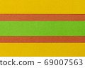 Green, Orange and Yellow coloured paper background 69007563