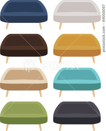 插圖素材沙發躺椅顏色變化矢量 69008097