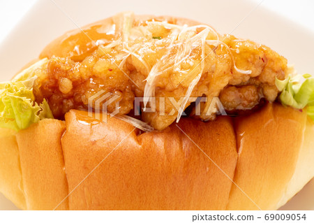 Rolled bread sandwich chicken Nanban. Rolled bread sandwich chicken Nanban. 69009054