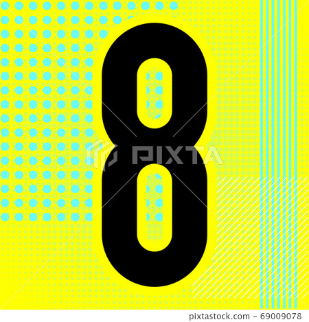Modern font. Trendy alphabet, black vector number 69009078